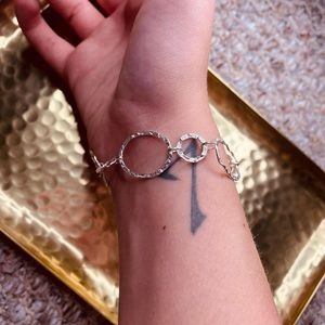 Sterling silver bracelet.